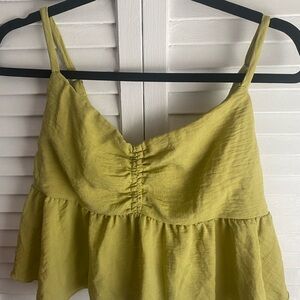 Trendy Green Strap Top Kirious LA